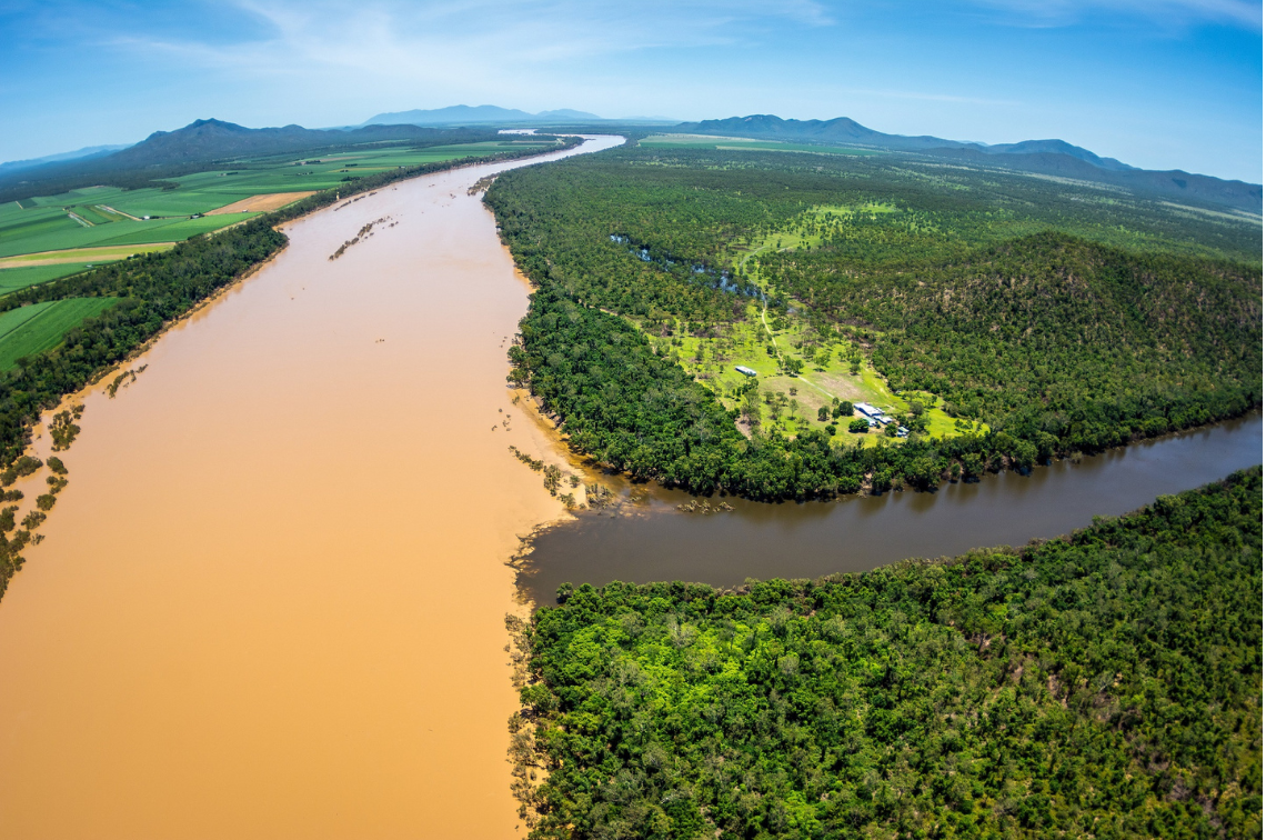 Burdekin River after heavy rainfall in 2019. Image: Matthew Curnock